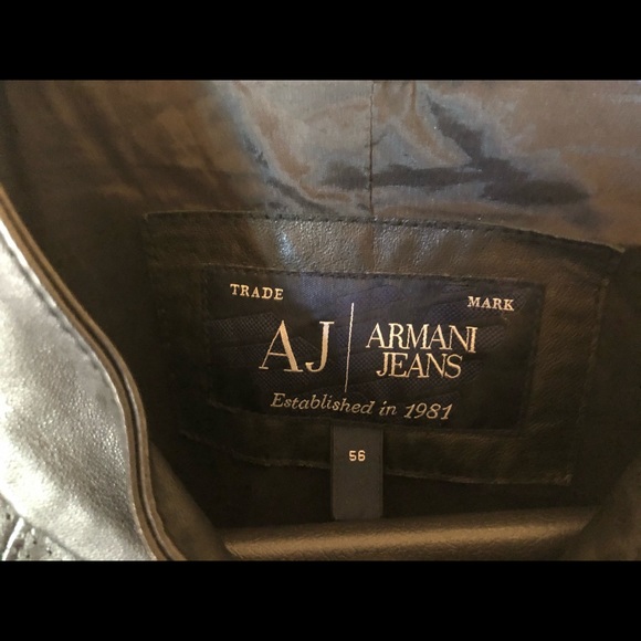 Armani Jeans men’s leather bomber jacket $800 new! Bomber & Varsity
